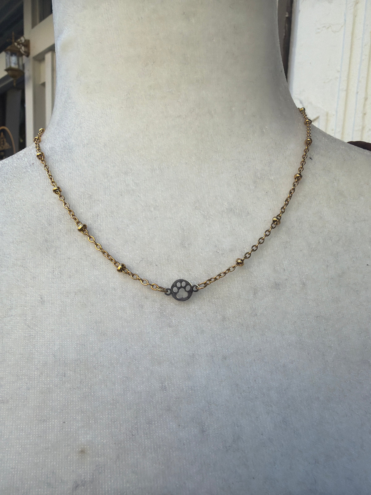 Mixed metal Satellite necklace