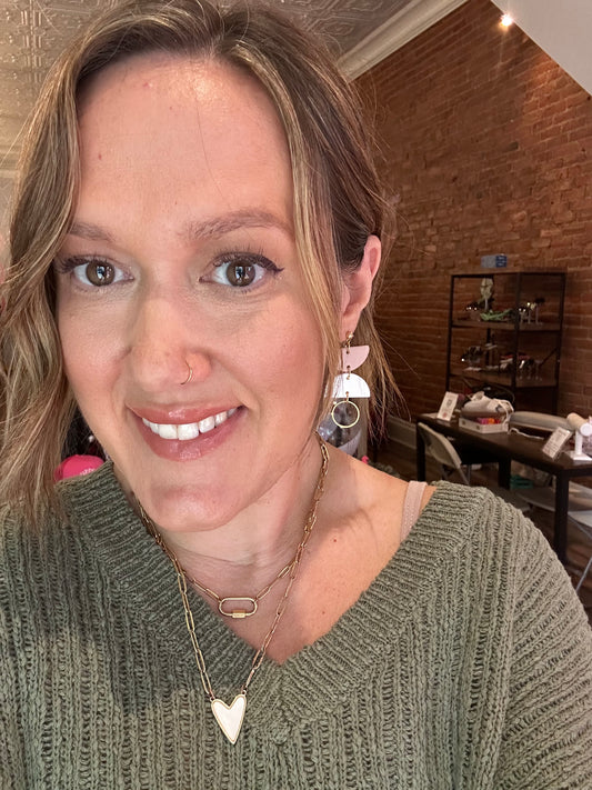 Gold dangle earrings
