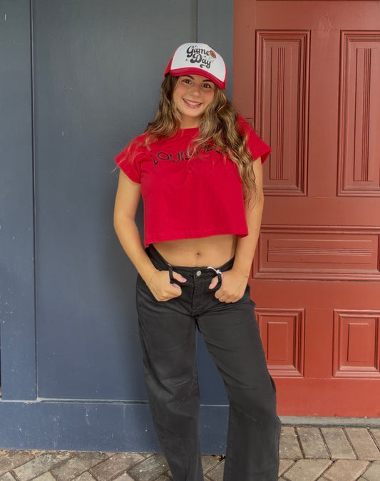Louisville Game Day Cropped Tee