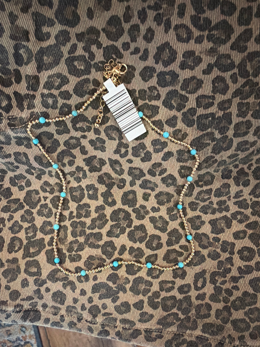 Turquoise beaded necklaces
