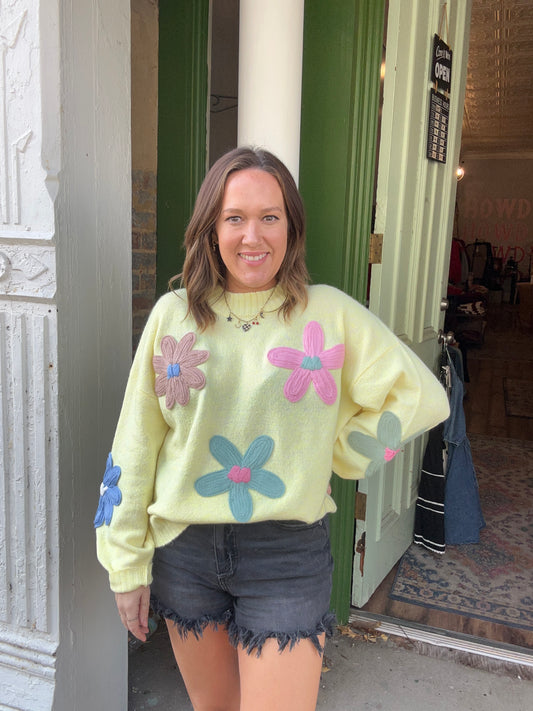 Crochet knit sweater