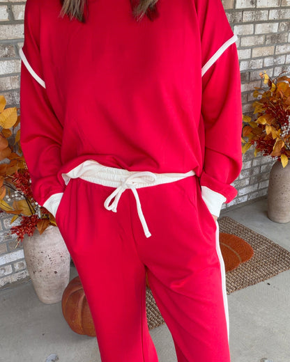 Scuba Contrast Trim Piping Detail lounge pants