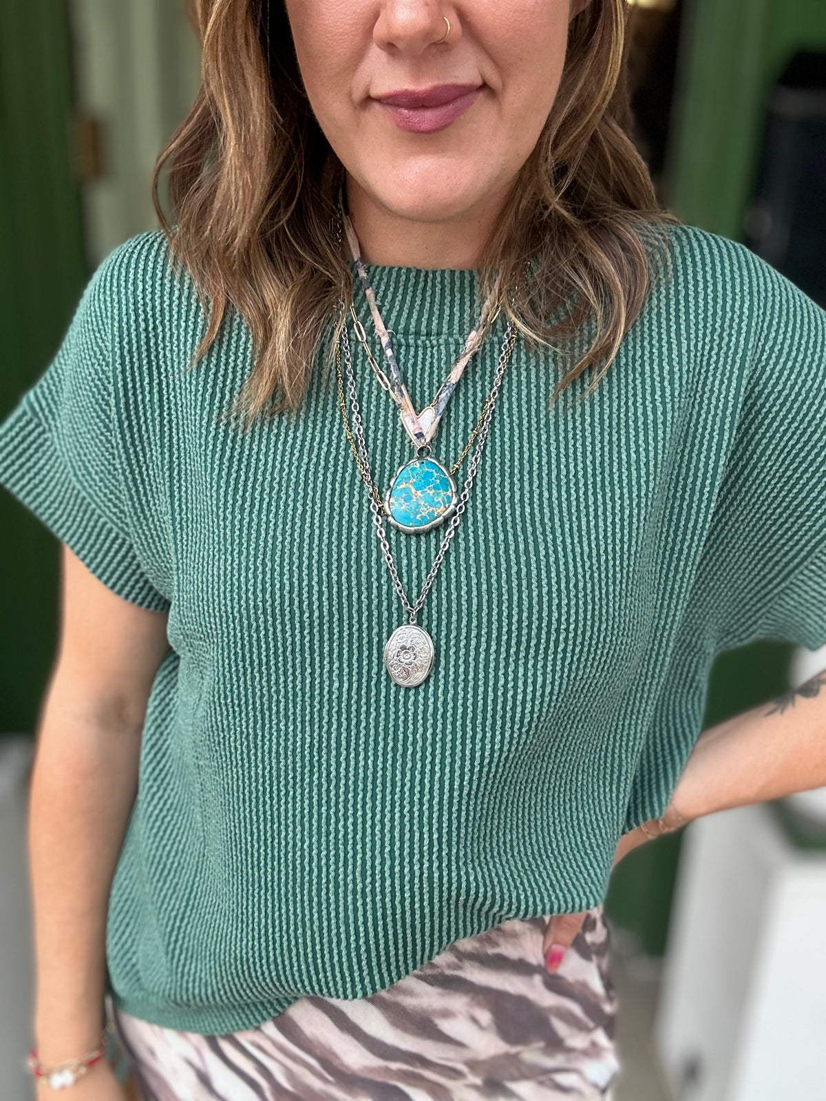 3 COLORS! Raised Rib Cap Sleeve Top
