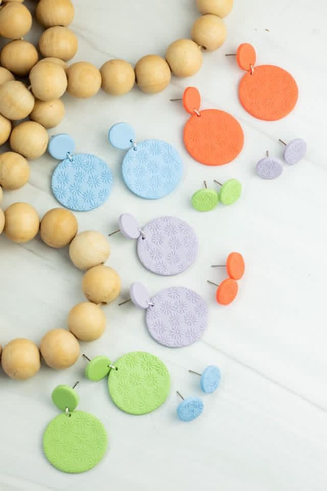 Flower Embossed Dangles