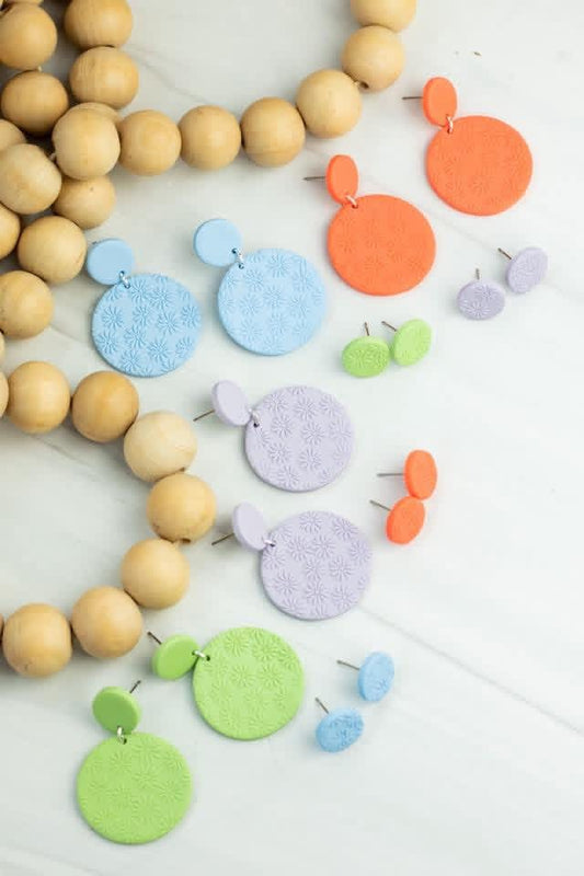 Flower Embossed Dangles