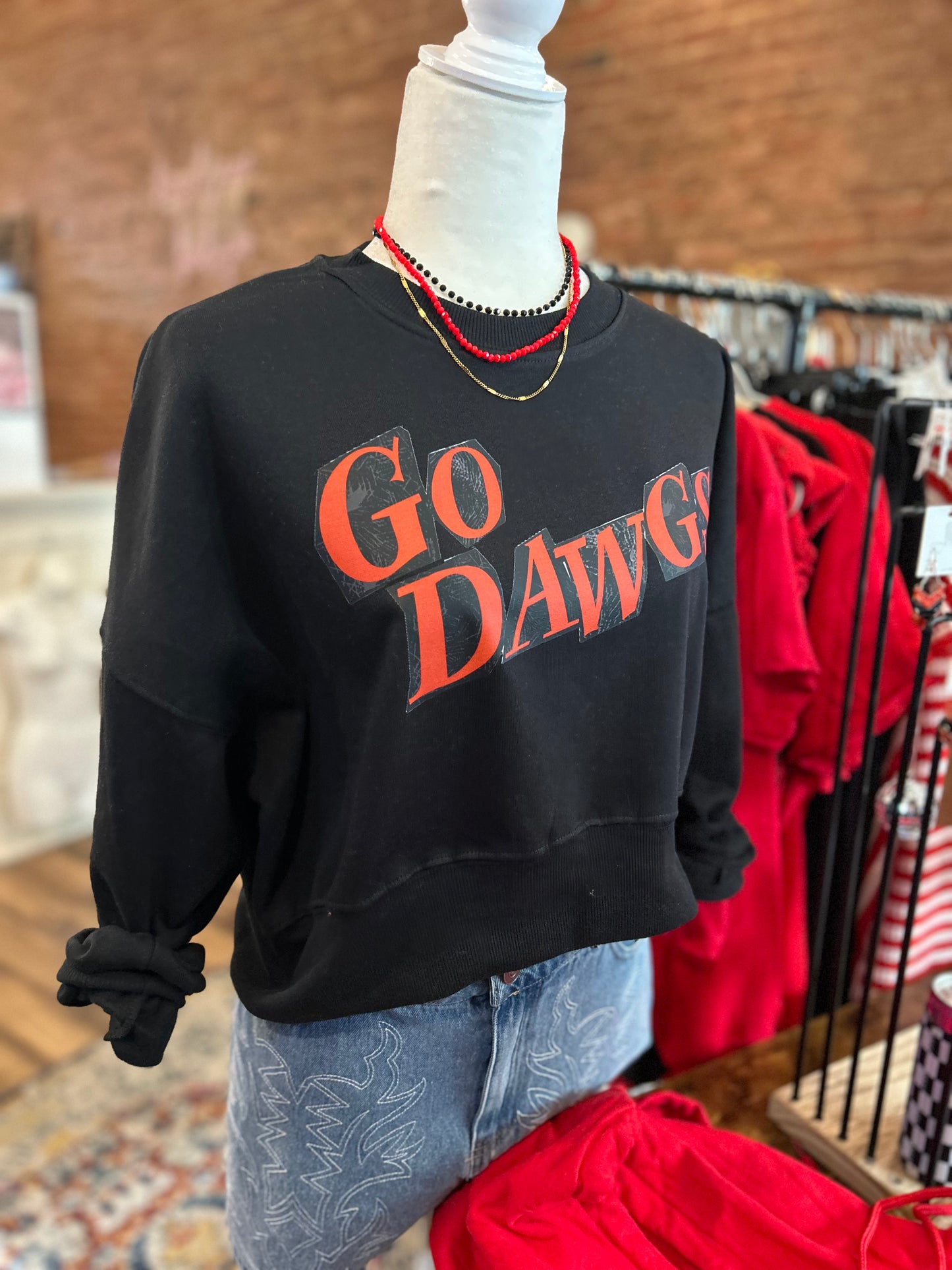 Go Dawgs Cropped Sweatshirt