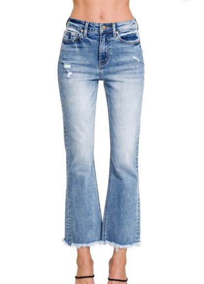 High Rise Straight Denim Jeans