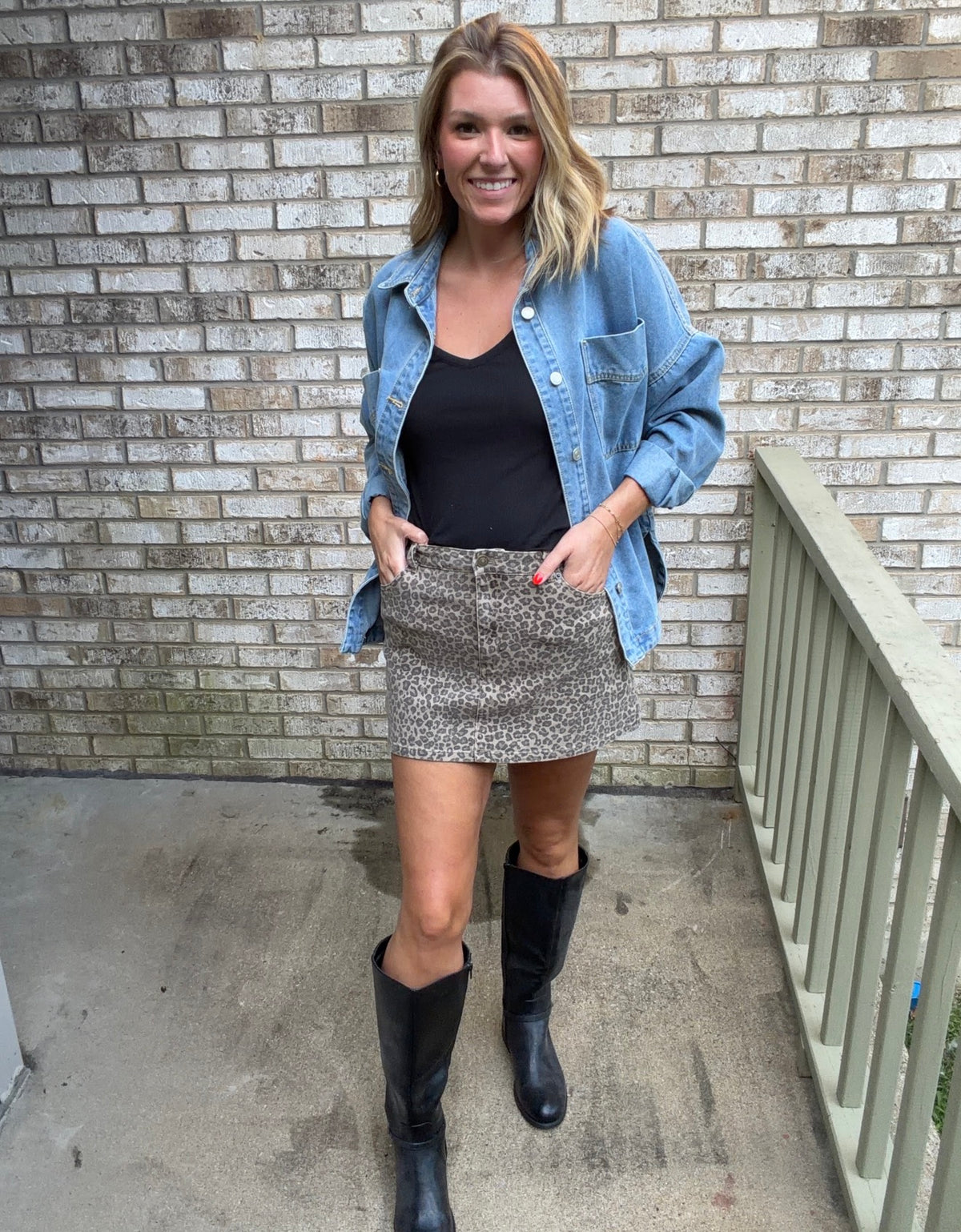 Leopard Print Mini Skirt