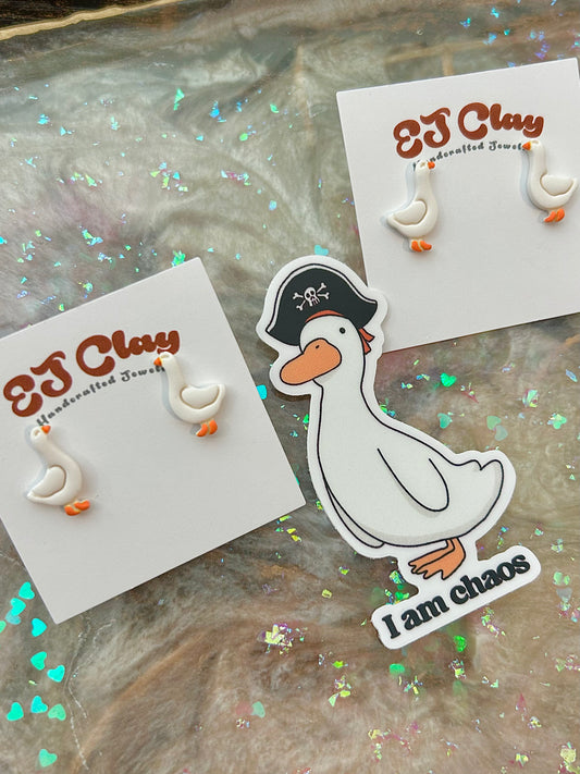Goose earrings