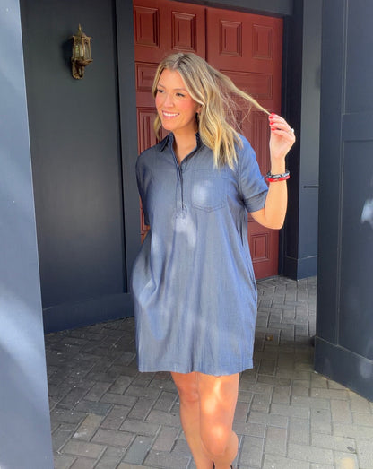 Collared Shirt Dress