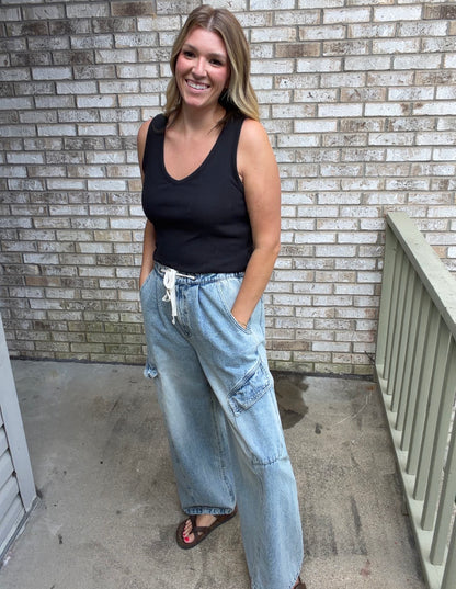 Baggy relaxed fit barrel jeans