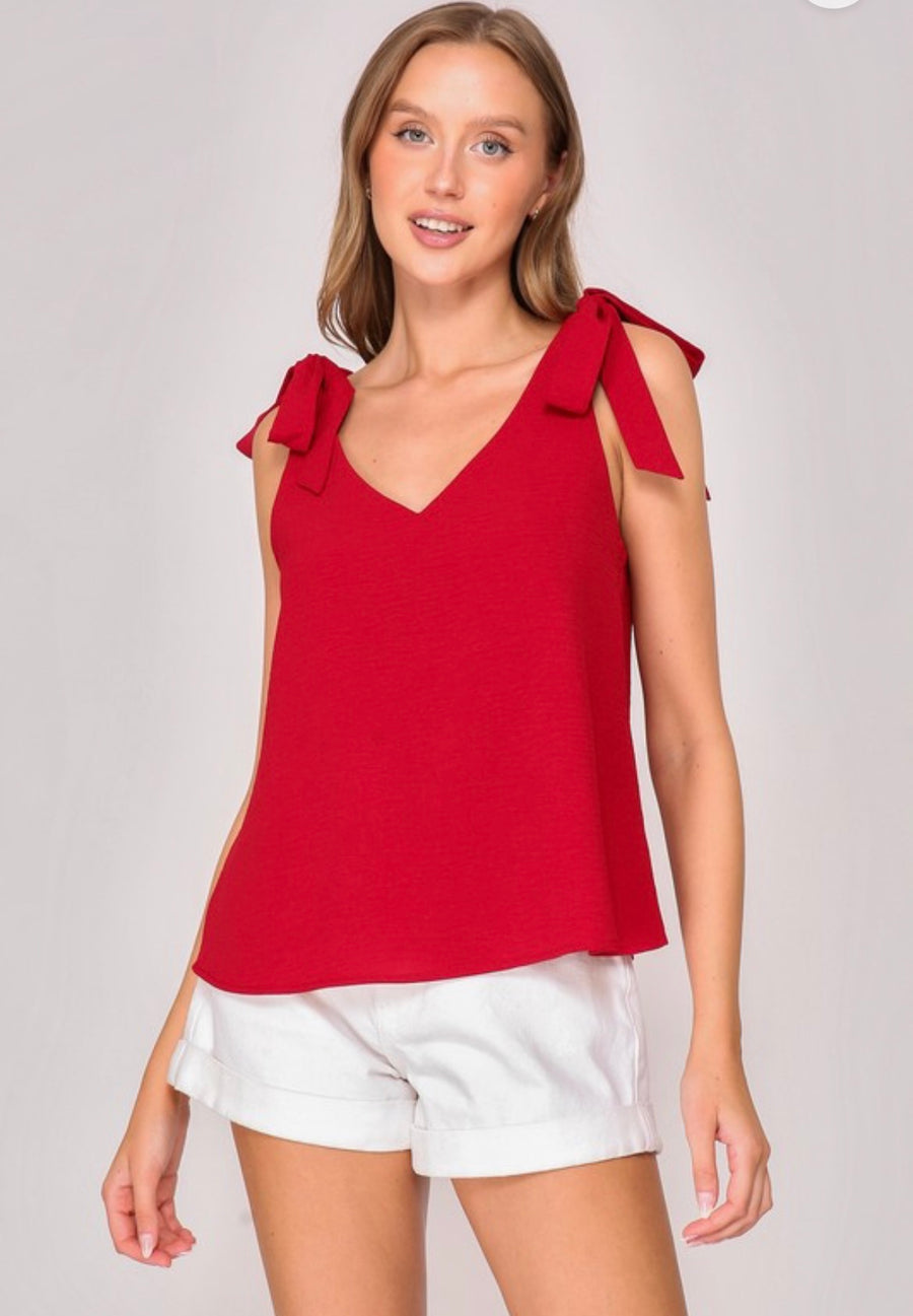 4 COLORS! Tie Strap Airflow Game Day Top