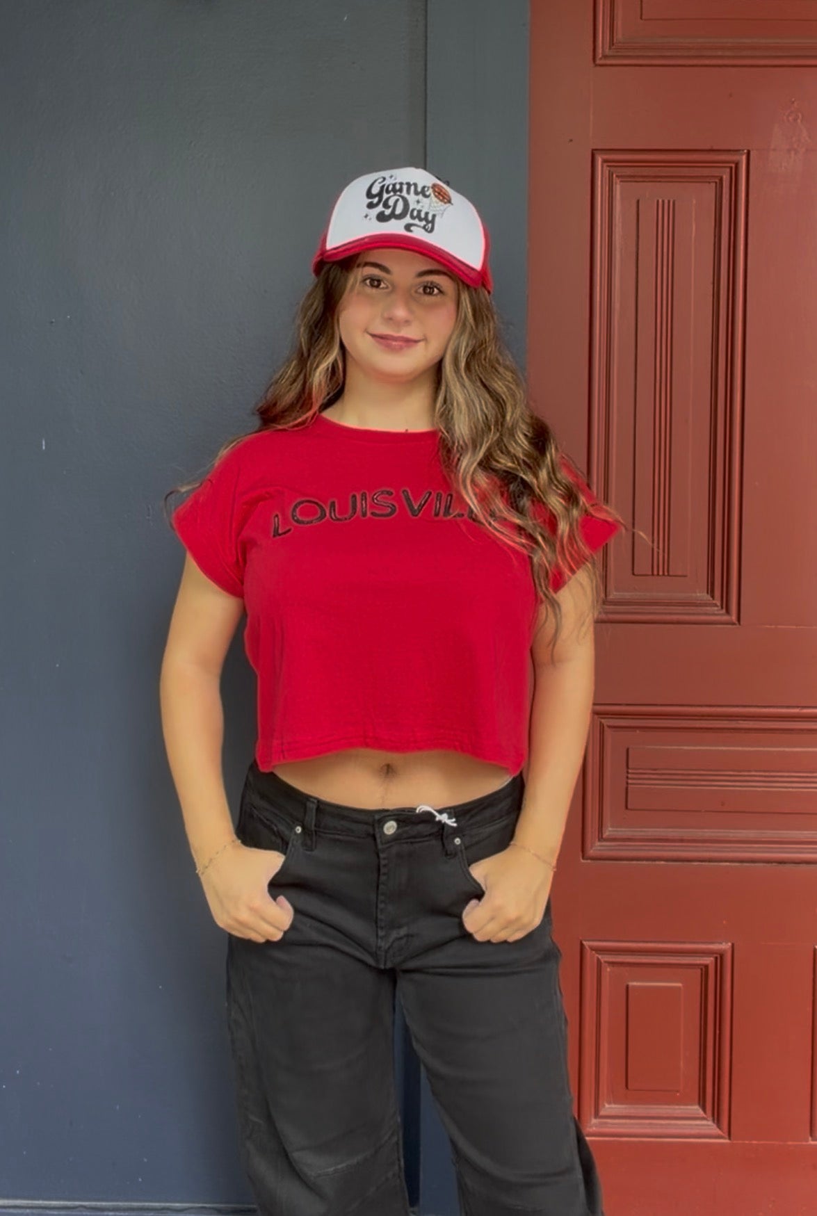 Louisville Game Day Cropped Tee