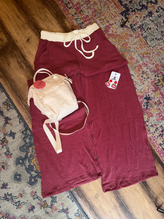 Plus Raised Rib Lounge Pants