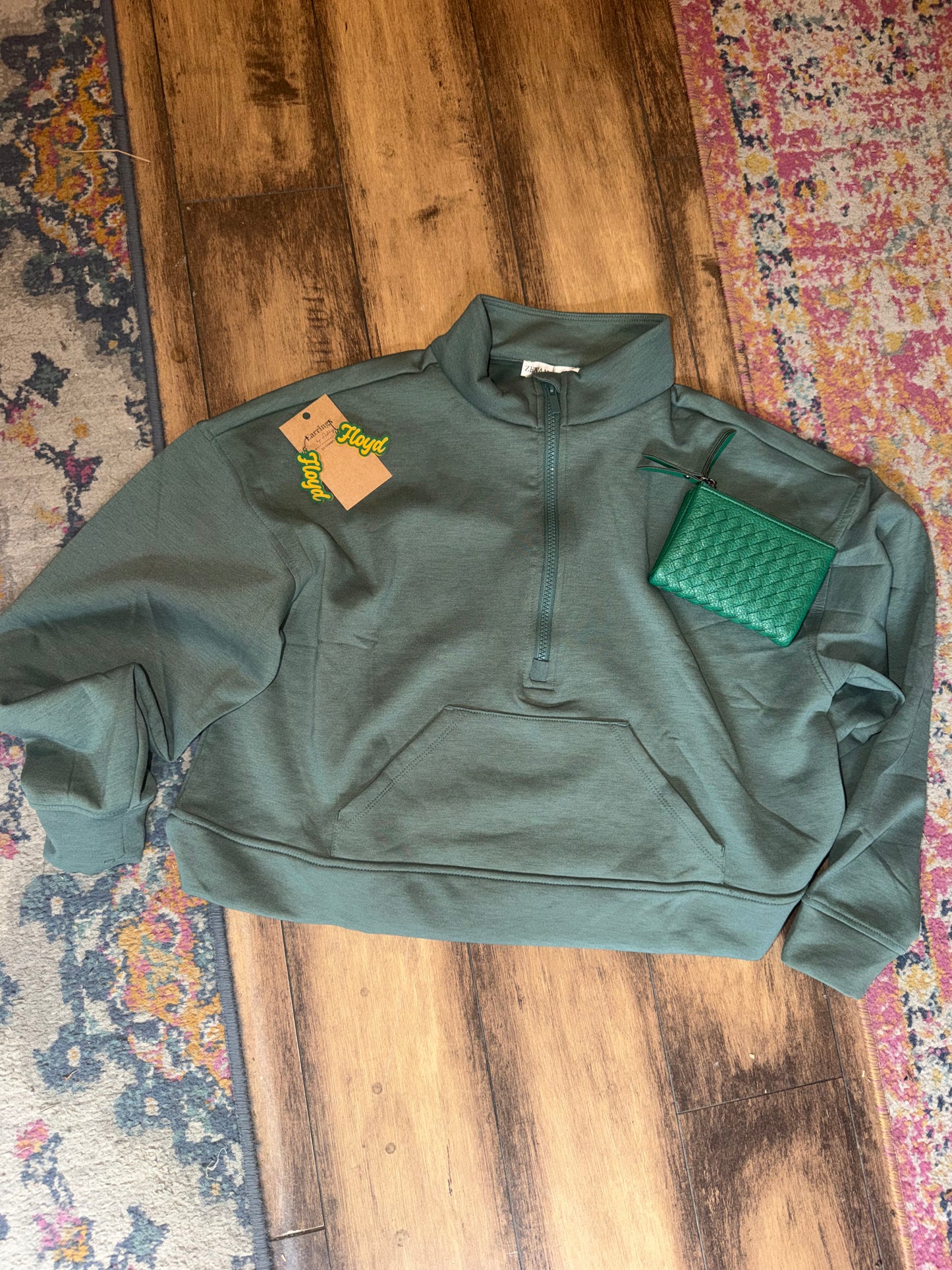 Scuba Half Zip Pullover With Kangaroo Pockets