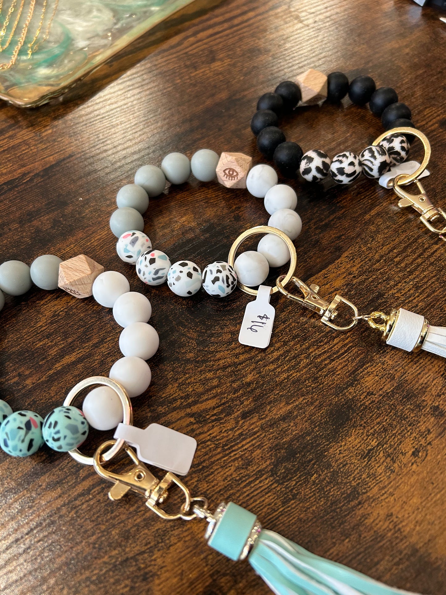 Rubber beaded keychains