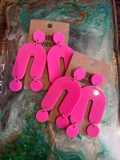 Acrylic arch earrings