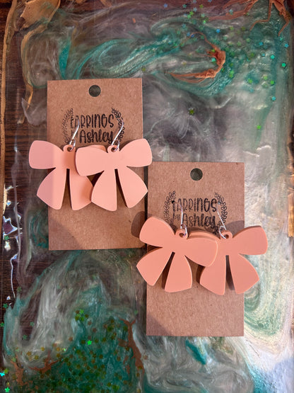 Acrylic bow earrings