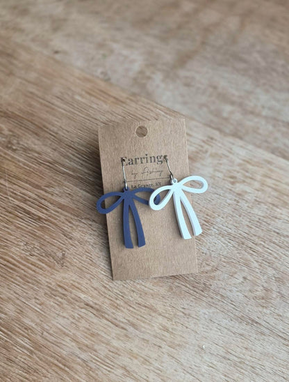 Game day Skinny bow earrings
