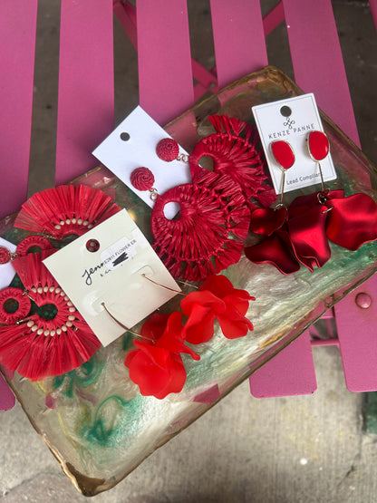Red Derby earrings