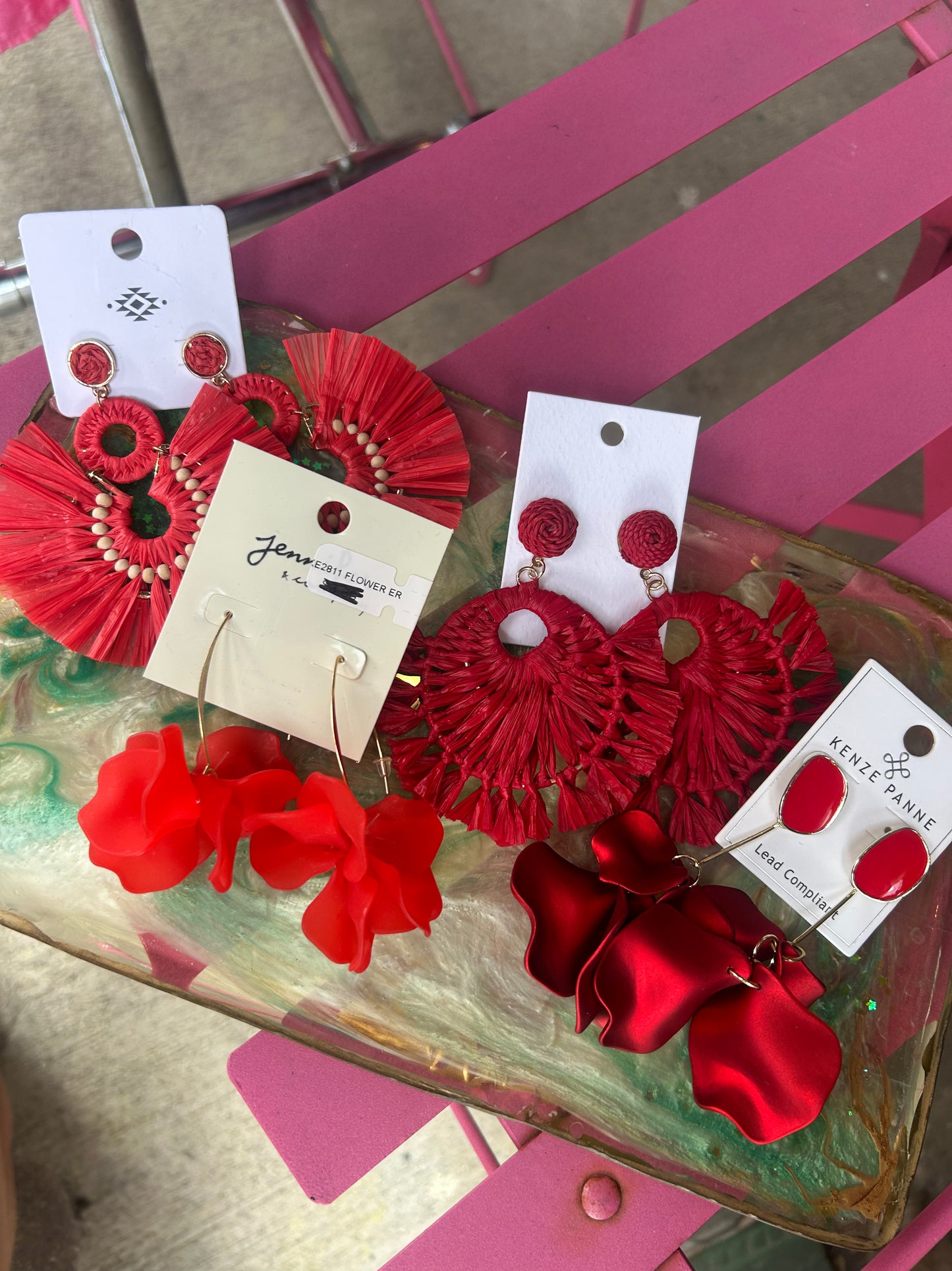 Red Derby earrings