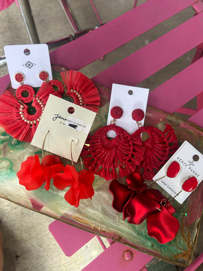 Red Derby earrings