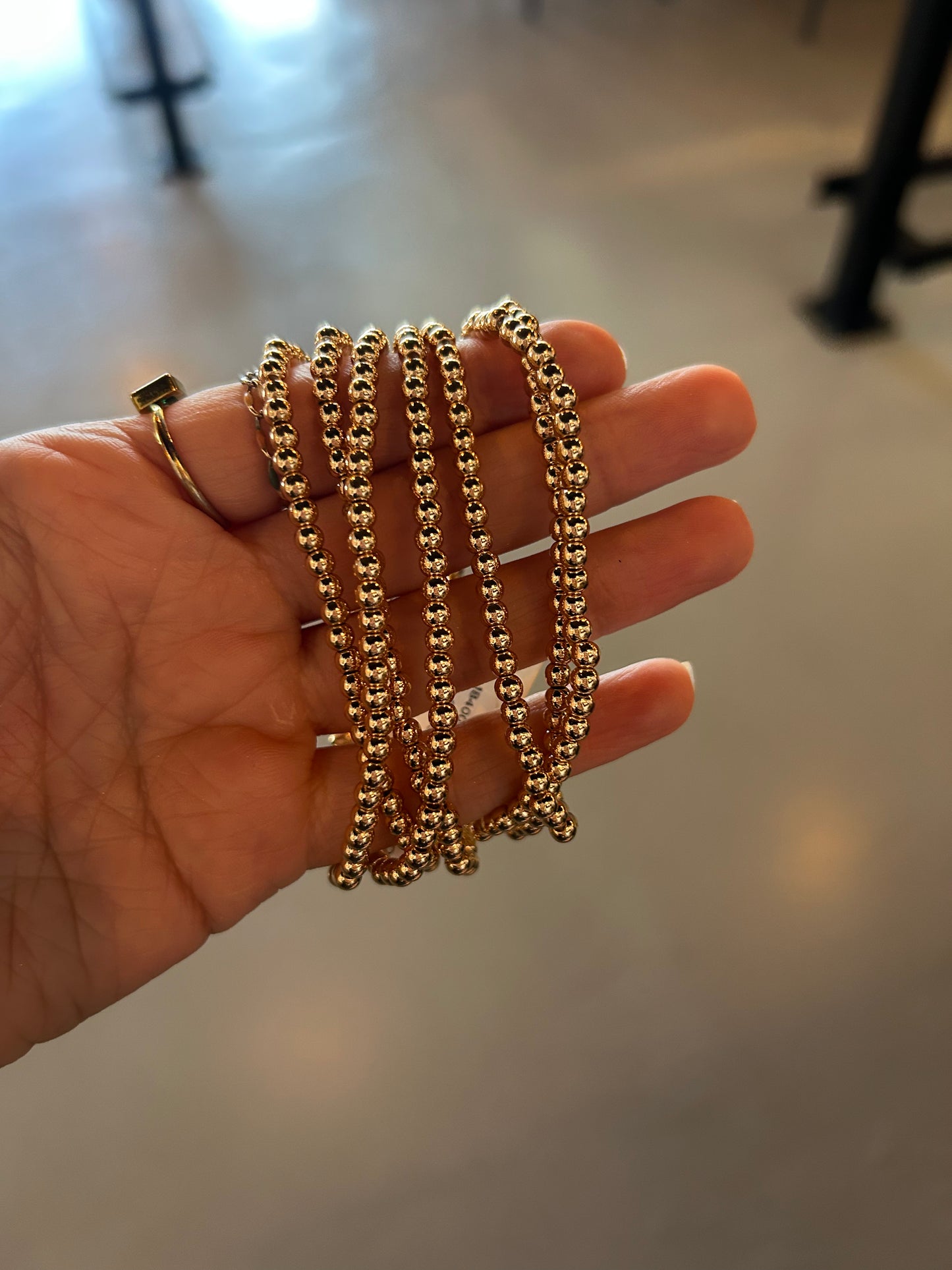 Gold plain bead bracelets