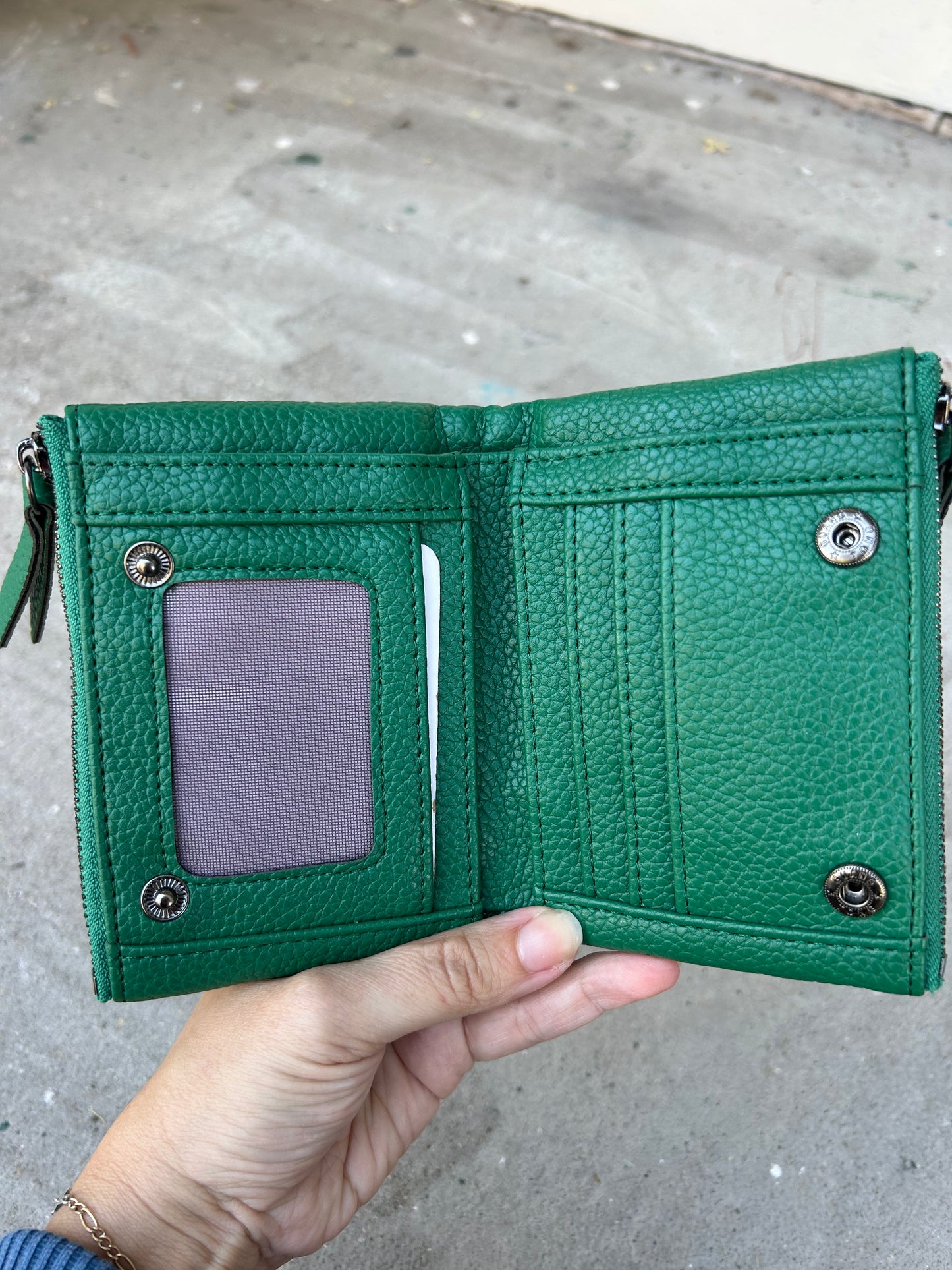 Green game day mini wallet