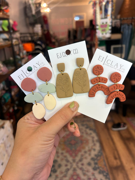 Fall clay earrings