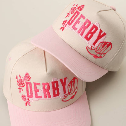 DERBY Western Cowgirl Embroidered Two-Tone Trucker Hat