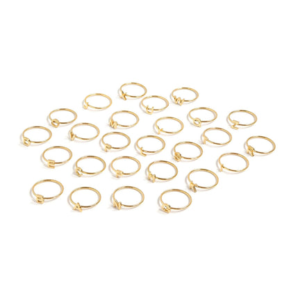 18k Gold Initial Letter Stacking Rings