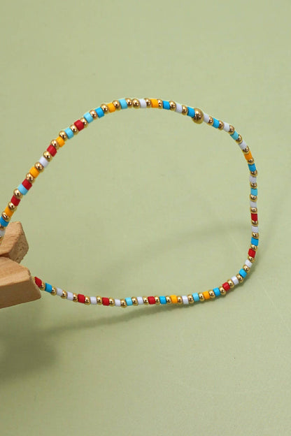 BOHO COLORFUL BALL BEADED BRACELET