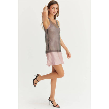 FISHNET RHINESTONE COVER-UP TOP
