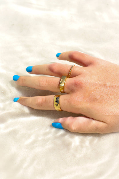 Stainless Steel Blank Gold Ring