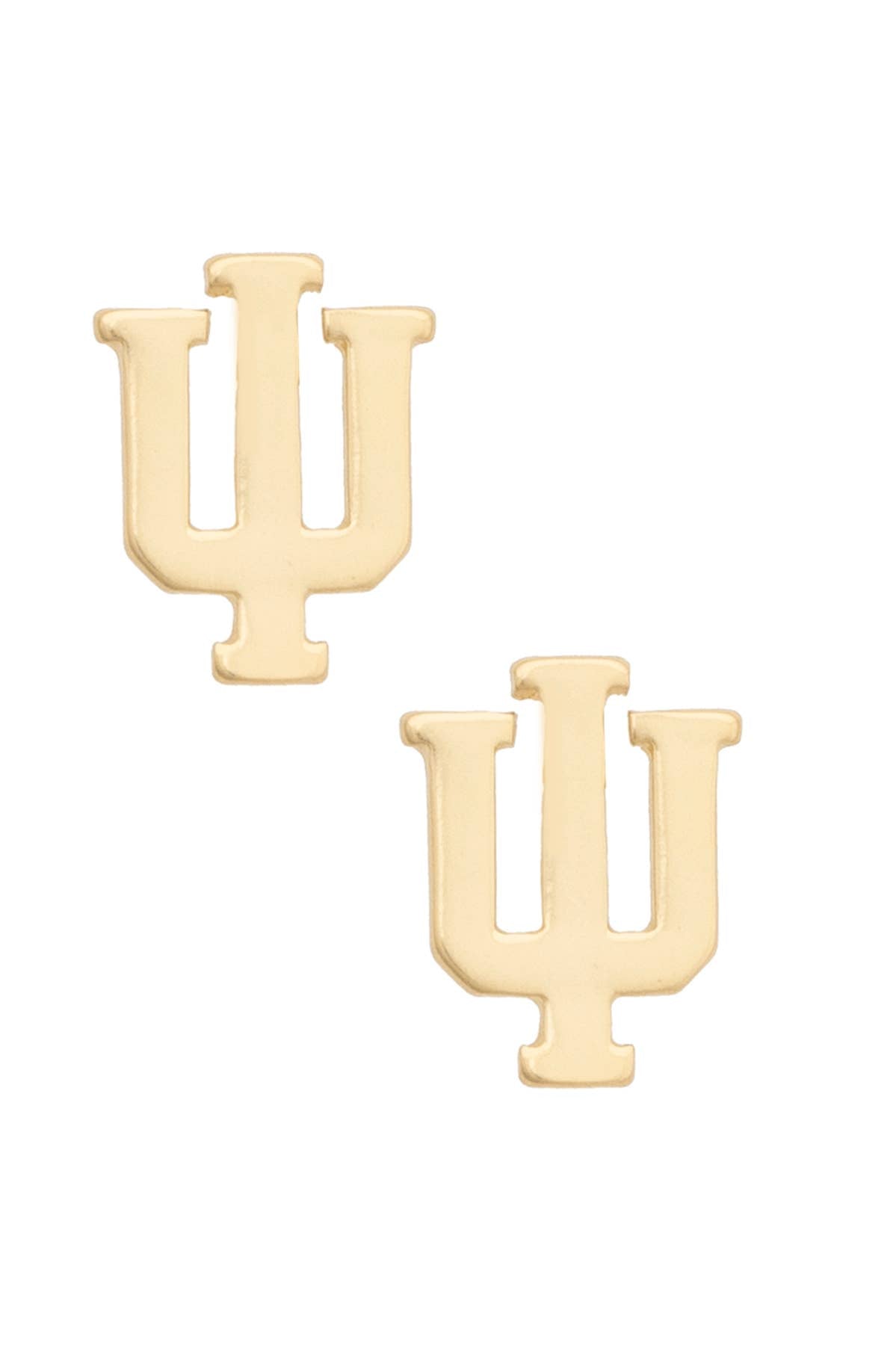 Indiana Hoosiers 24K Gold Plated Stud Earrings