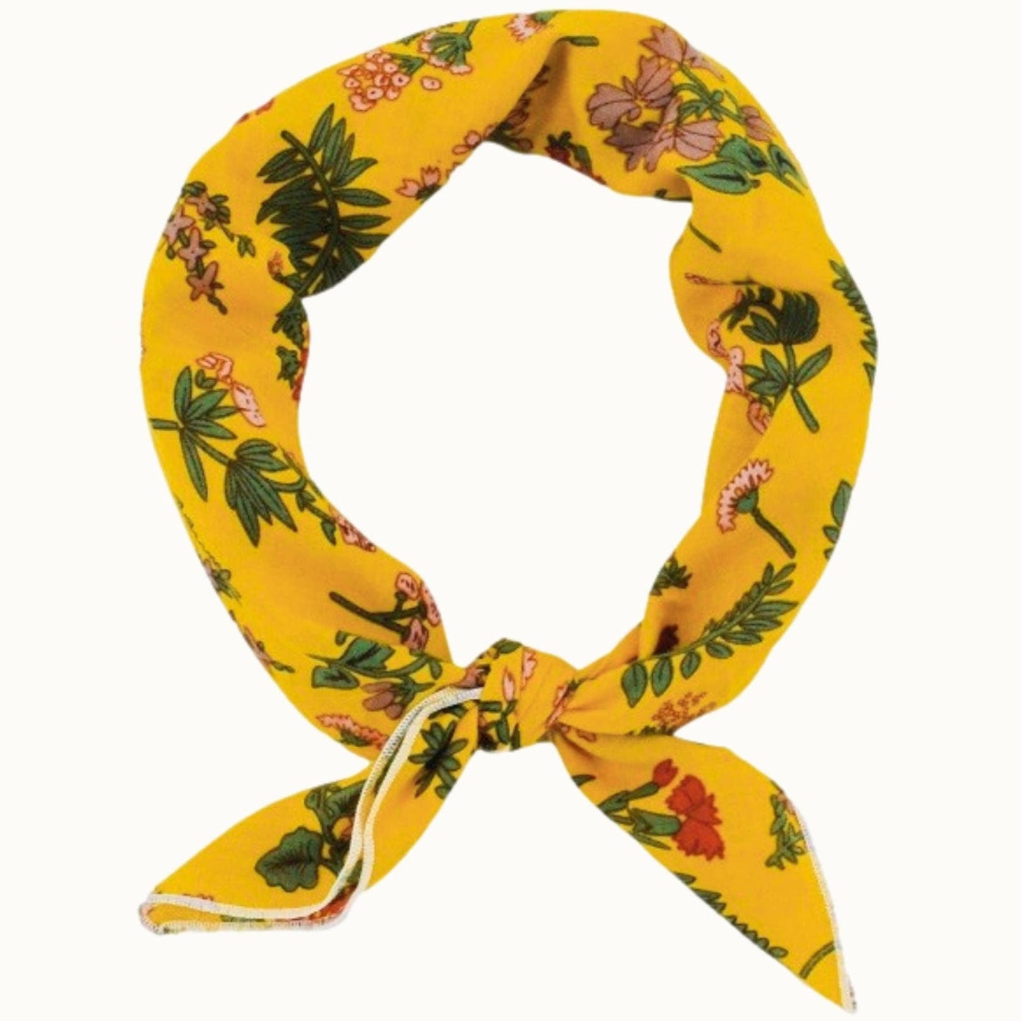 Chic Neckerchief Scarf, Versatile, 70 x 70cm, Mustard