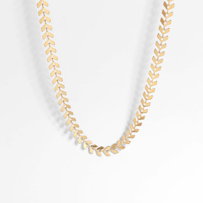 Stainless Steel Chevron Chain Necklace for Women