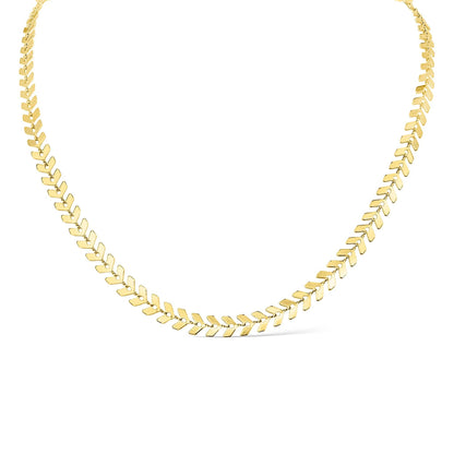 Stainless Steel Chevron Chain Necklace for Women