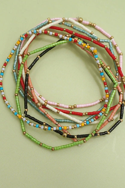 BOHO COLORFUL BALL BEADED BRACELET