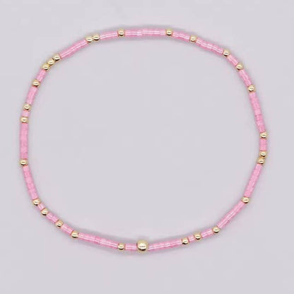 BOHO COLORFUL BALL BEADED BRACELET