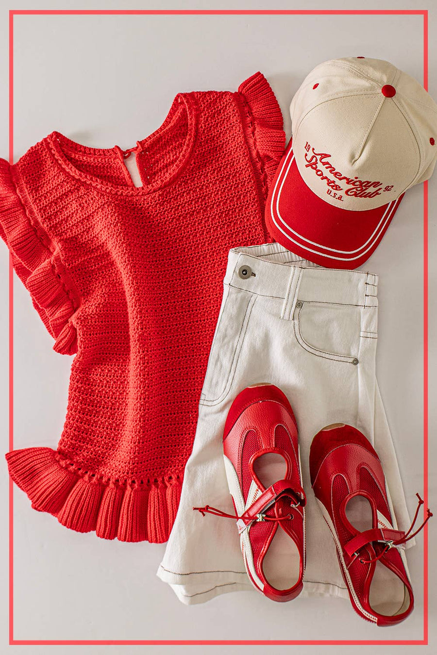 Ruffled Sweater Knit Top