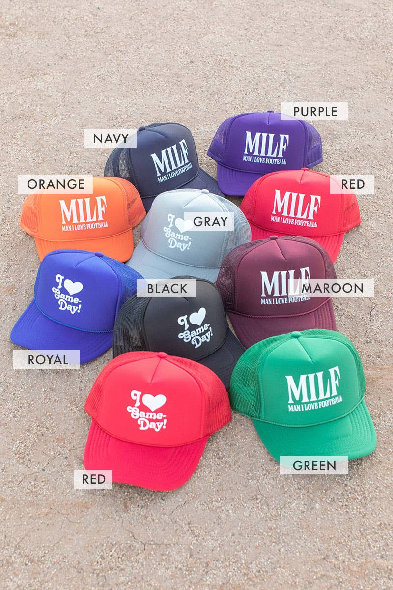 Game Day Football Season Mesh Trucker Hat Cap