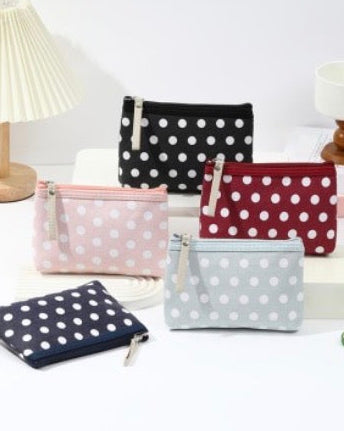Polka Dot Cosmetic Clutch