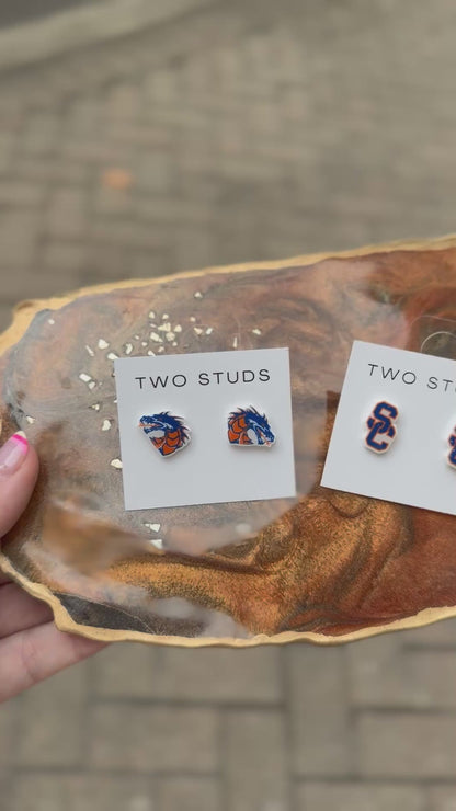 Silver creek stud earrings
