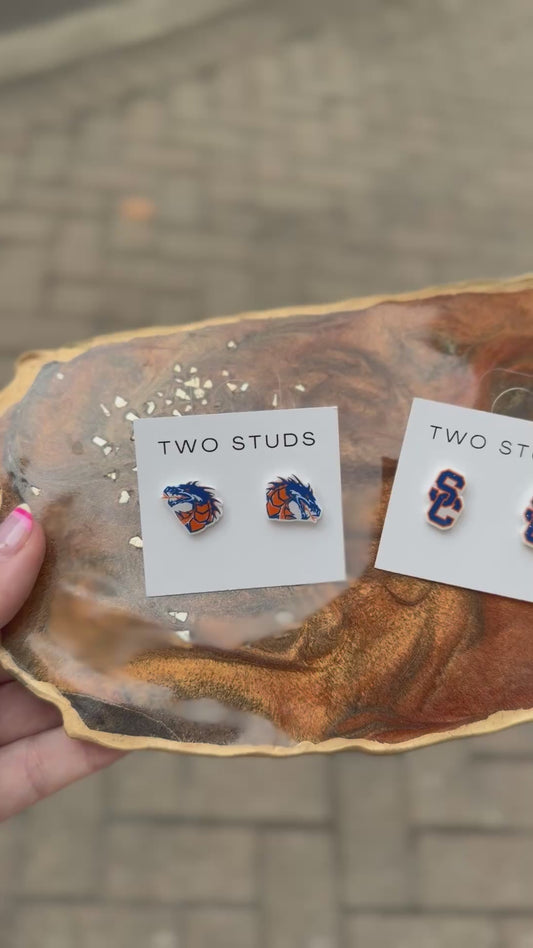 Silver creek stud earrings